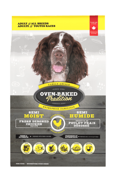 Semi-moist food for all breed adult dogs - Chicken 1 All Breed Semi Moist Chicken 3D front Semi Humide Toutes Races Poulet face