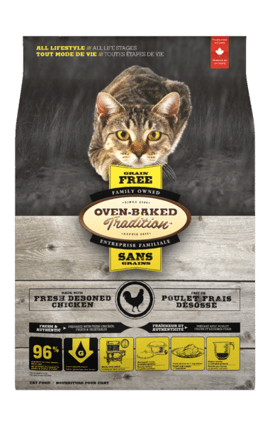 Nourriture sans grains pour chat toutes étapes de vie tout mode de vie - Poulet 1 Grain Free Cat Chicken 3D front Chat Poulet Sans Grain face