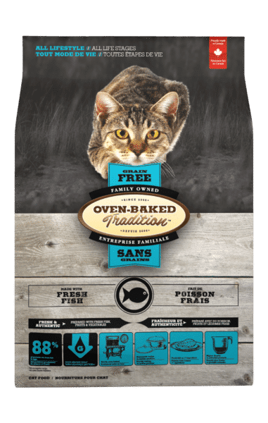 Nourriture sans grains pour chat toutes étapes de vie tout mode vie - Poisson 1 Grain Free Cat Fish 3D front Chat Poisson Sans Grain face