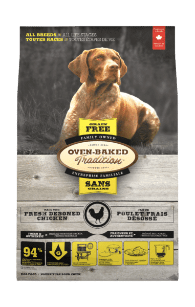 Nourriture pour chien sans grains toutes étapes de vie toutes races - Poulet 1 Grain Free Chicken 3D All Breed front Sans Grain Poulet Toutes Races face