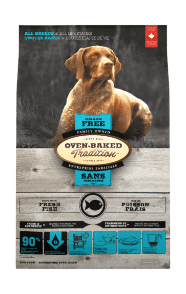 Nourriture pour chien sans grains toutes étapes de vie toutes races - Poisson 1 Grain Free Fish 3D All Breed front Sans Grain Poisson Toutes Races face