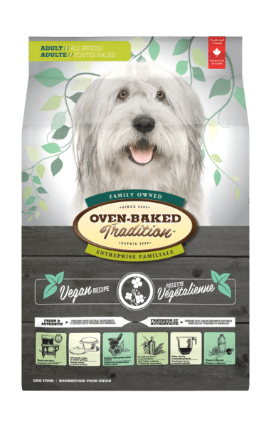 Food for all breeds adult dogs - Vegan 1 Vegan 3D All Breeds front Toutes Races Vegan face