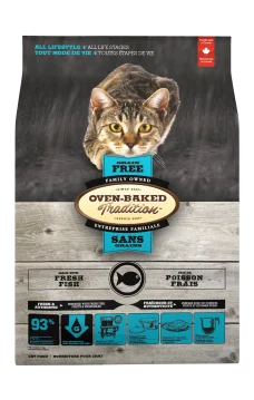 Grain-free cat food made with fresh fish, hypoallergenic and oven-baked – Oven-Baked Tradition.