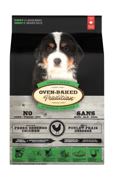Bag of large breed puppy food with chicken – Oven-Baked Tradition