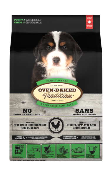 Bag of large breed puppy food with chicken – Oven-Baked Tradition