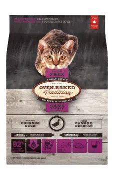 Grain Free Cat Duck 3D front Chat Canard Sans Grain face LR