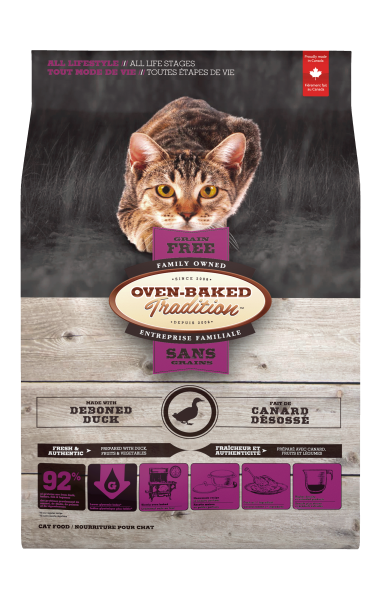 Grain Free Cat Duck 3D front Chat Canard Sans Grain face LR