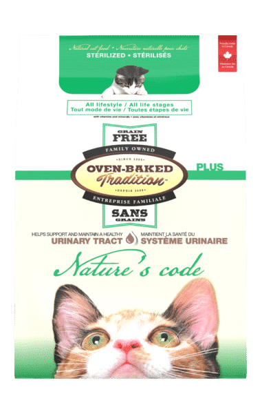 Grain-free food for sterilized cats of all life style - Chicken 1 CAT Natures Code Urinary Tract front • CHAT Natures Code Urinaire face