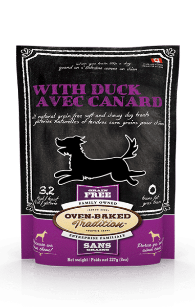 Gâteries naturelles et tendres sans grains pour chien - Canard 1 gaterie obt canard 1
