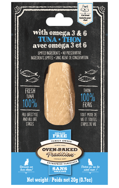 Fillets treats for cats with omega 3 & 6 - Tuna 1 Filet Chat Thon et Omega