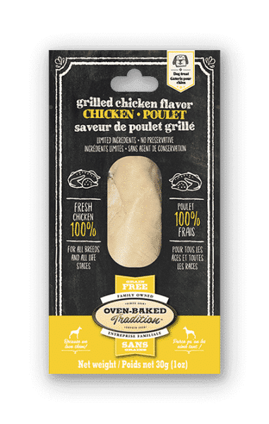 鸡肉和烤鸡肉口味肉片狗零食 1 gateries chien poulet grille