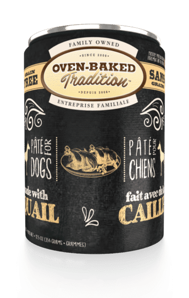 Pâté sans grains pour chien adulte - Caille 1 Can chien caille 125oz