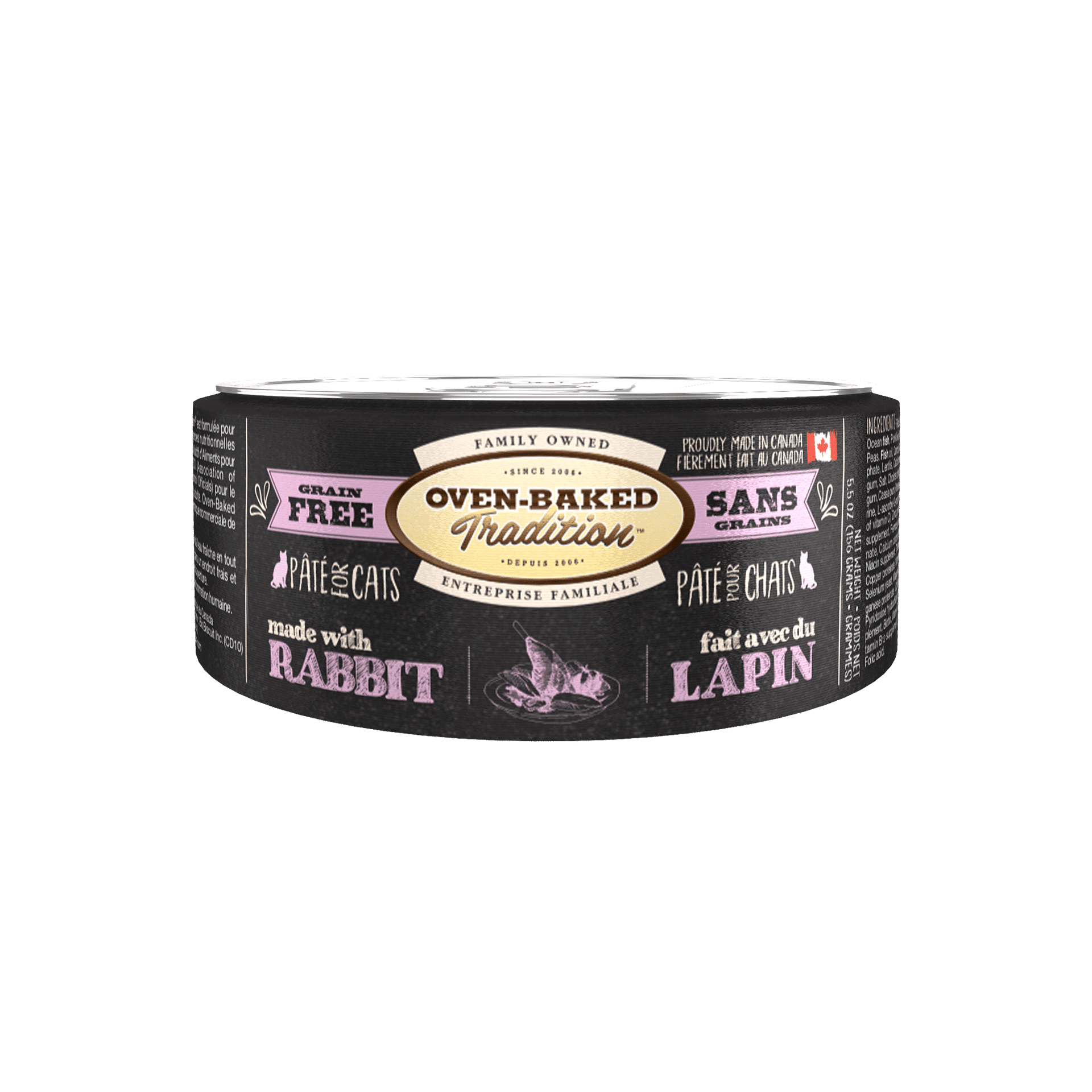 Grain-free pâté for adult cats - Rabbit | Oven-Baked Tradition