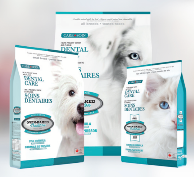 Set of three Oven-Baked Tradition dental food recipes for dogs and cats