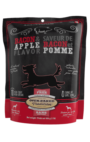 Gâteries sans grains naturelles pour chien - Bacon et pomme 1 bacon