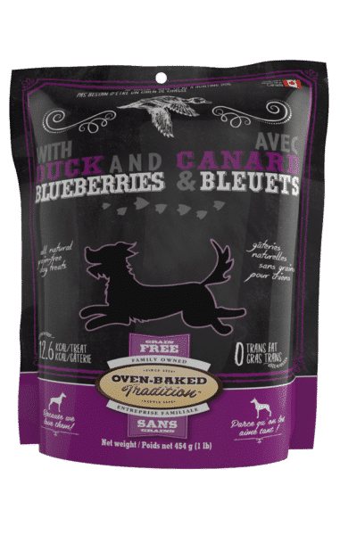 Gâteries sans grains naturelles pour chien - Canard et bleuets 1 canard