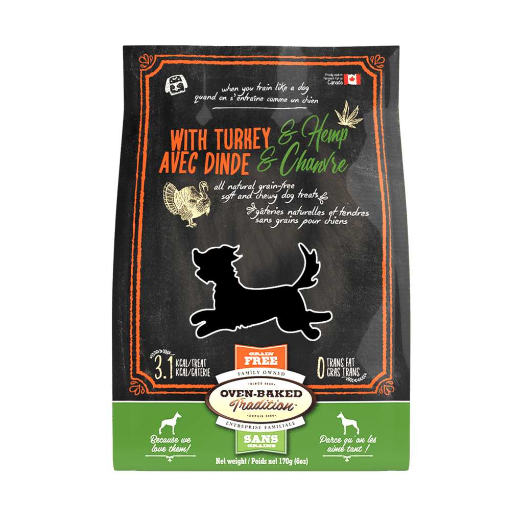 All natural grain-free soft and chewy dog treats - Turkey & hemp 1 3