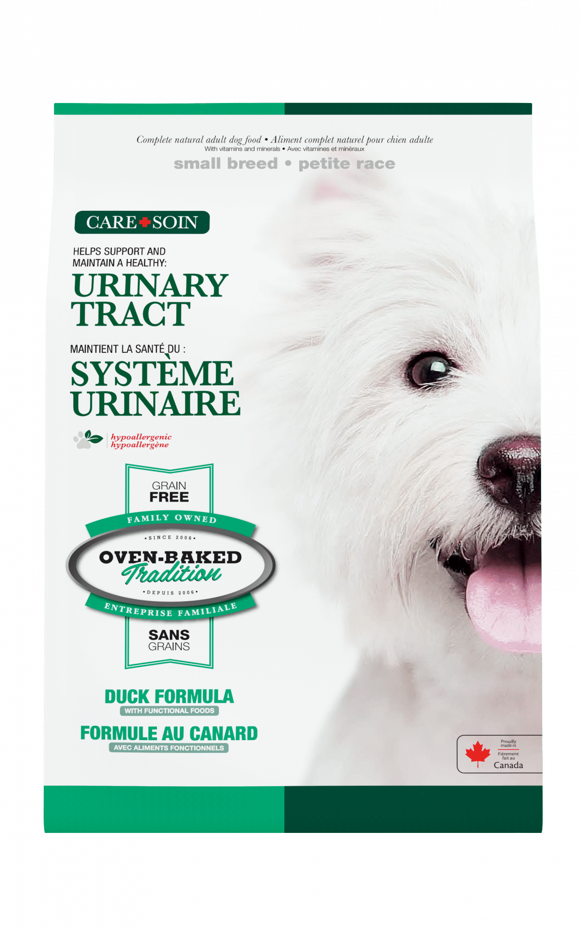 View of Urinary tract grain-free food for small breed adult dogs – Duck | Oven ...