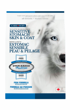 Product shot of Oven-Baked Tradition Care Line sensitive stomach skin and coat