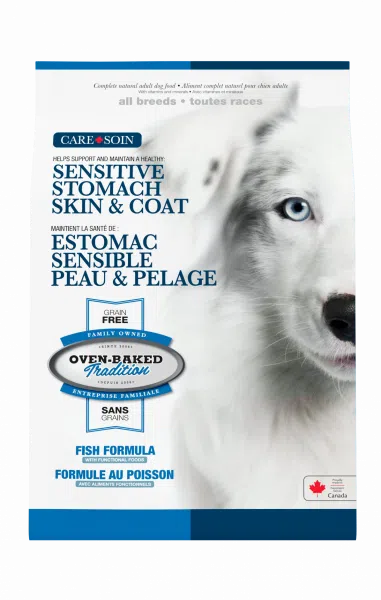 Product shot of Oven-Baked Tradition Care Line sensitive stomach skin and coat