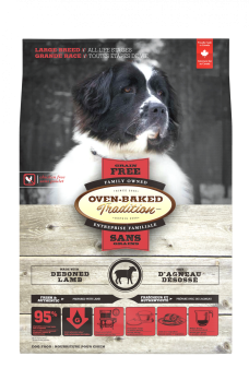 Grain-free food for large breed dogs with lamb by Oven-Baked Tradition