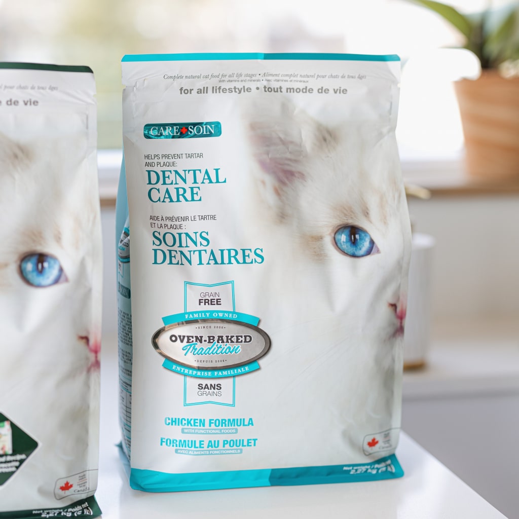 Bag of Oven-Baked Tradition grain-free fish dental food for cats